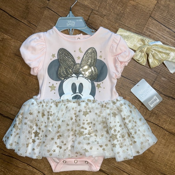 Disney Other - Disney Minnie Tutu with Matching Headband